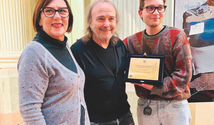 Professor Piergallini, Luciano Vivolo and the winner, Gennaro Esposito (credit: Vivolo)