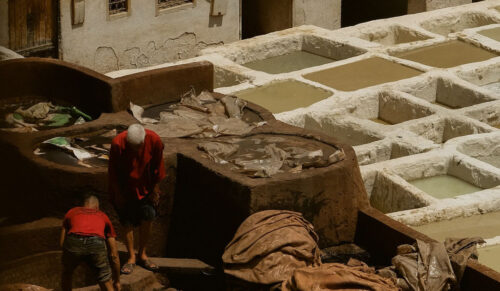 Men at work in a tannery. (credit: Pexels)